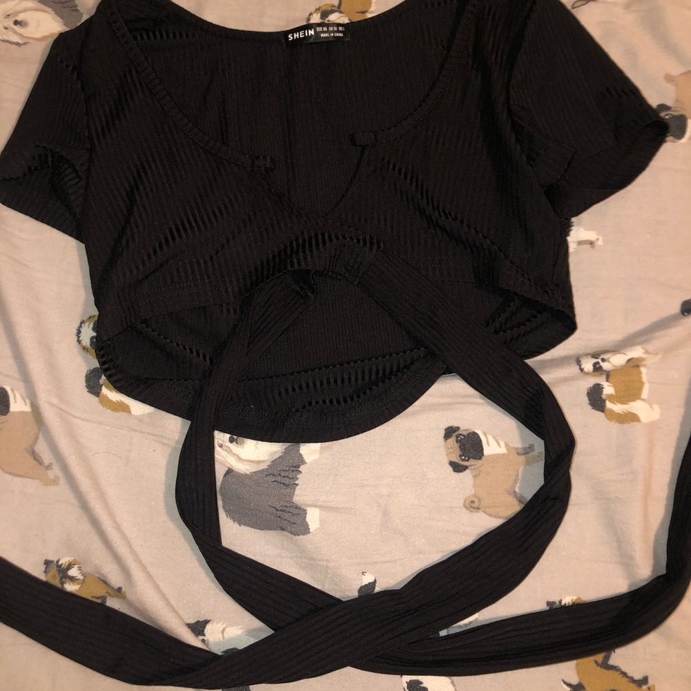 Cross over crop top